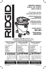 RIDGID HD1280 Owner'S Manual предпросмотр