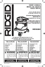 RIDGID HD16000 Owner'S Manual предпросмотр