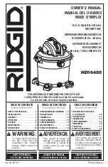 RIDGID HD16400 Owner'S Manual предпросмотр