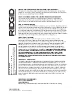 Предварительный просмотр 18 страницы RIDGID IN625301AV Operator'S Manual