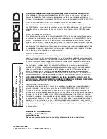 Предварительный просмотр 36 страницы RIDGID IN625301AV Operator'S Manual