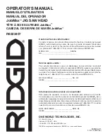 Предварительный просмотр 28 страницы RIDGID jobmax R8223407 Operator Maintenance