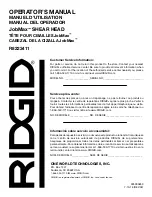 Предварительный просмотр 20 страницы RIDGID JobMax R8223411 Operator'S Manual