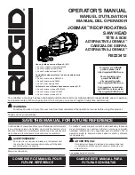 Предварительный просмотр 1 страницы RIDGID JOBMAX R8223412 Operator'S Manual