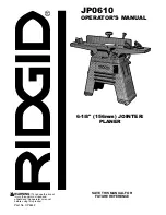 RIDGID JP0610 Operator'S Manual preview