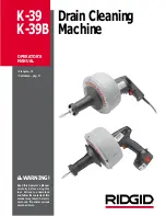 RIDGID K-39 Operator'S Manual предпросмотр