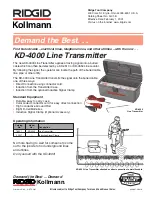 Preview for 1 page of RIDGID KD-4000 Line User Manual