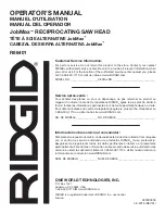 Предварительный просмотр 24 страницы RIDGID MEGAMax R86401 Operator'S Manual