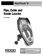 Preview for 3 page of RIDGID Metal Detector Operator'S Manual