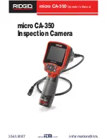 Preview for 1 page of RIDGID micro CA-350 Operator'S Manual