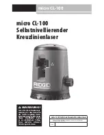 Предварительный просмотр 33 страницы RIDGID micro CL-100 Operator'S Manual