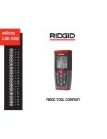 Предварительный просмотр 1 страницы RIDGID micro LM-100 Manual