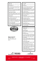 Предварительный просмотр 446 страницы RIDGID micro LM-400 Operator'S Manual