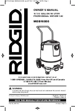 Предварительный просмотр 1 страницы RIDGID MOB16000 Owner'S Manual