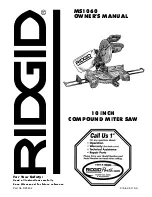 Предварительный просмотр 1 страницы RIDGID MS1060 Owner'S Manual