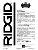 Предварительный просмотр 36 страницы RIDGID MS1060 Owner'S Manual