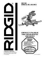 Предварительный просмотр 37 страницы RIDGID MS1060 Owner'S Manual