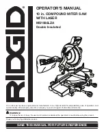 RIDGID MS1065LZA Operator'S Manual предпросмотр