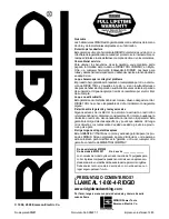 Предварительный просмотр 72 страницы RIDGID MS1250 Owner'S Manual