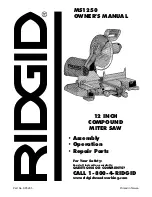 RIDGID ms12500 Owner'S Manual предпросмотр