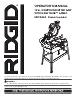 RIDGID MS1250LZ Operator'S Manual предпросмотр