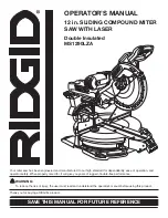 RIDGID MS1290LZA Operator'S Manual предпросмотр