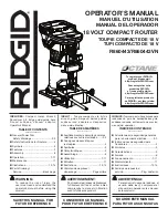 RIDGID OCTANE R860443 Operator'S Manual предпросмотр