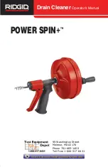 RIDGID POWER SPIN+ Operator'S Manual предпросмотр