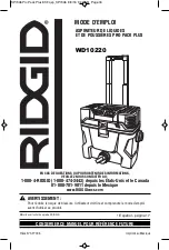 Предварительный просмотр 33 страницы RIDGID Pro Pack Plus WD1022 Owner'S Manual