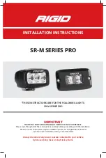 RIDGID PRO SR-M Series Installation Instructions preview