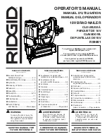 RIDGID R09891 Operator'S Manual preview