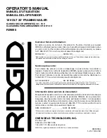 Предварительный просмотр 44 страницы RIDGID R09895 Operator'S Manual