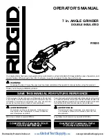 Preview for 1 page of RIDGID R1020 Operator'S Manual