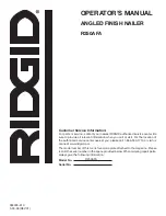 Preview for 20 page of RIDGID R250AFA Operator'S Manual