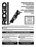 RIDGID R3020 Operator'S Manual предпросмотр