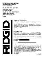 Preview for 32 page of RIDGID R3020 Operator'S Manual