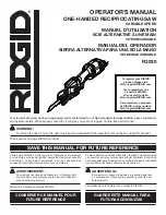 RIDGID R3030 Operator'S Manual предпросмотр