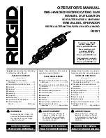 RIDGID R3031 Operator'S Manual предпросмотр