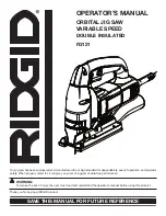 Предварительный просмотр 1 страницы RIDGID R3121 Operator'S Manual