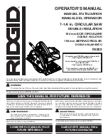 Preview for 1 page of RIDGID R3202 Operator'S Manual