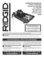 RIDGID R4030 Operator'S Manual preview