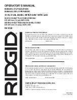 Preview for 104 page of RIDGID R41222 Operator'S Manual