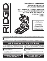 Preview for 1 page of RIDGID R41421 Operator'S Manual