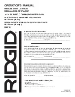 Предварительный просмотр 124 страницы RIDGID R4210 Operator'S Manual