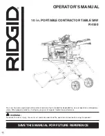 RIDGID R4550 Operator'S Manual предпросмотр