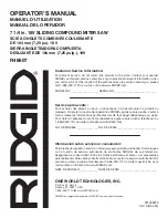 Предварительный просмотр 104 страницы RIDGID R48607 Operator'S Manual