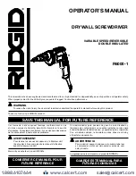 RIDGID R6000-1 Operator'S Manual preview