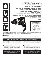 RIDGID R7001 Operator'S Manual предпросмотр