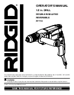 RIDGID R7110 Operator'S Manual предпросмотр