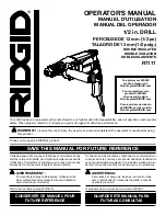 RIDGID R7111 Operator'S Manual предпросмотр